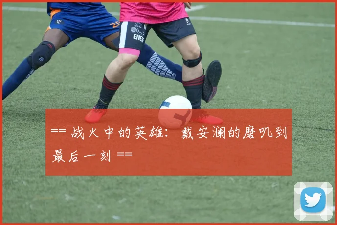 == 战火中的英雄：戴安澜的磨叽到最后一刻 ==